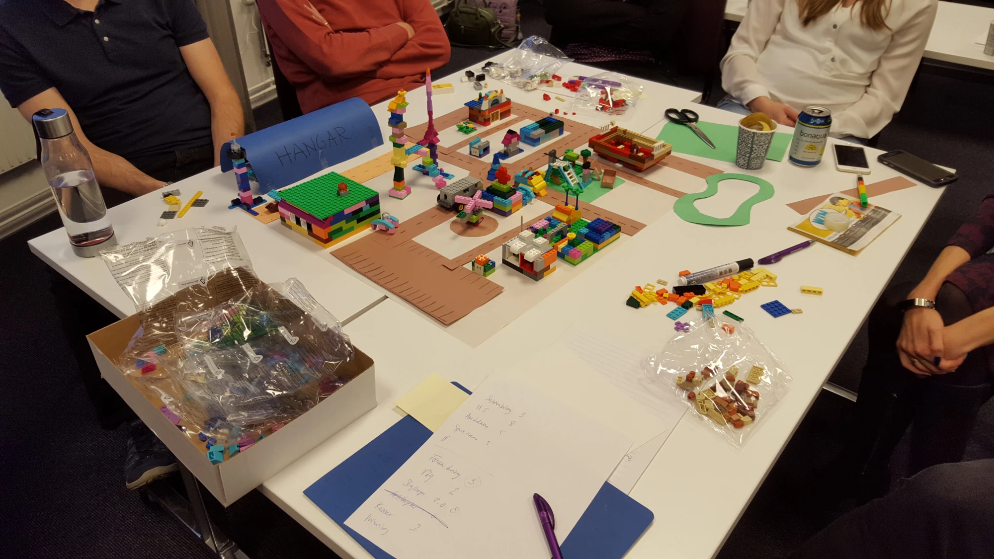 Lego city building at one of my Scrum workshops